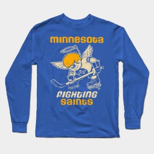 Defunct Minnesota Fighting Saints Hockey Team Long Sleeve T-Shirt